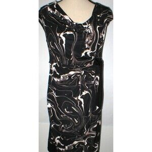 New Womens Maternity Dress Motherhood Black Brown Small White Faux Wrap Nice